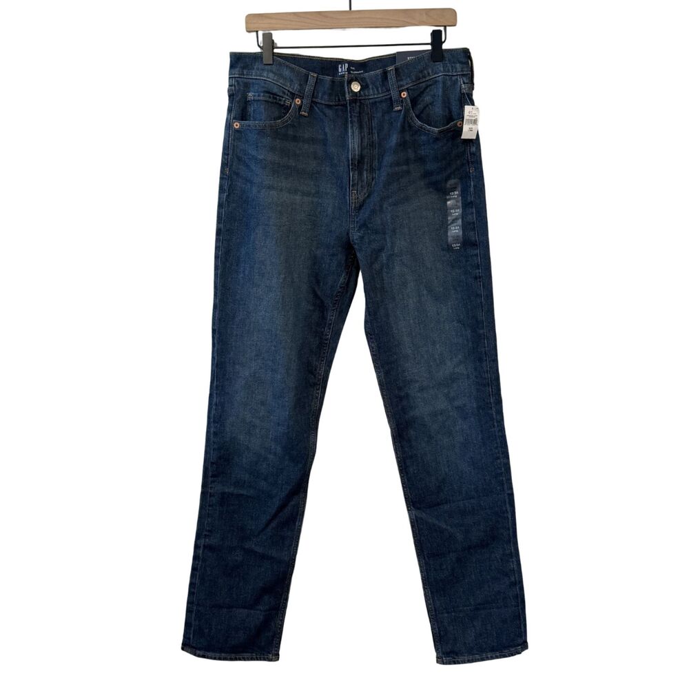 Gap '90s Straight Medium Wash High Rise Size 12/31 Long 34" inseam NWT